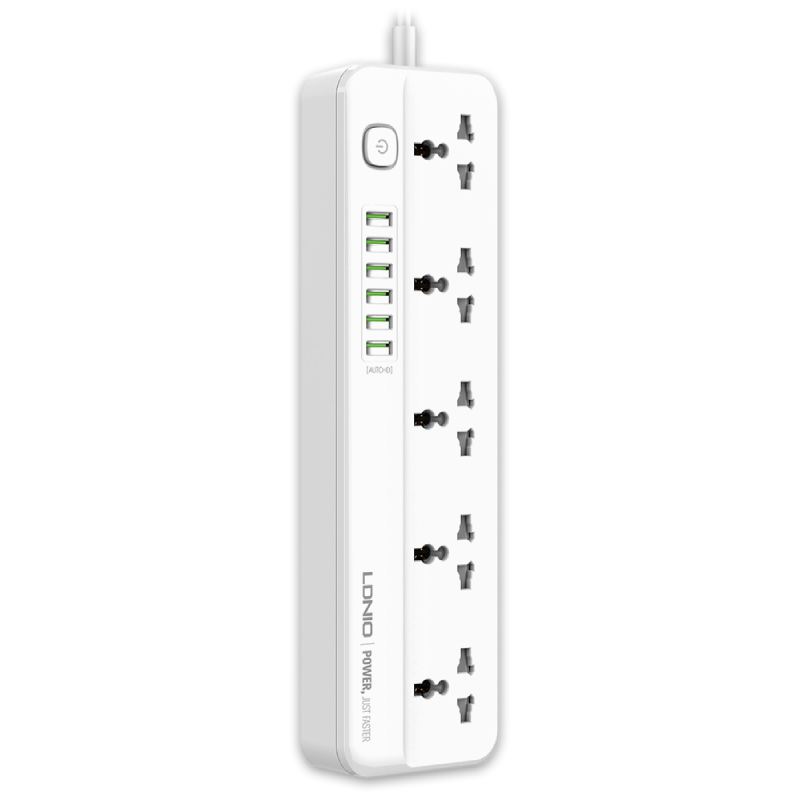 Сетевой фильтр Ldnio SC5614 5 Sockets 6xUSB 2500W 2m White LD_D0418 в Москвe