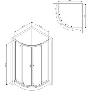 Душевой уголок Am.Pm X-Joy Twin Slide 90x90 прозрачный, матовый хром (W88G-205-090MT64)