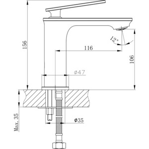 Смеситель для раковины Mixline ML28-04 хром (4610211000919)