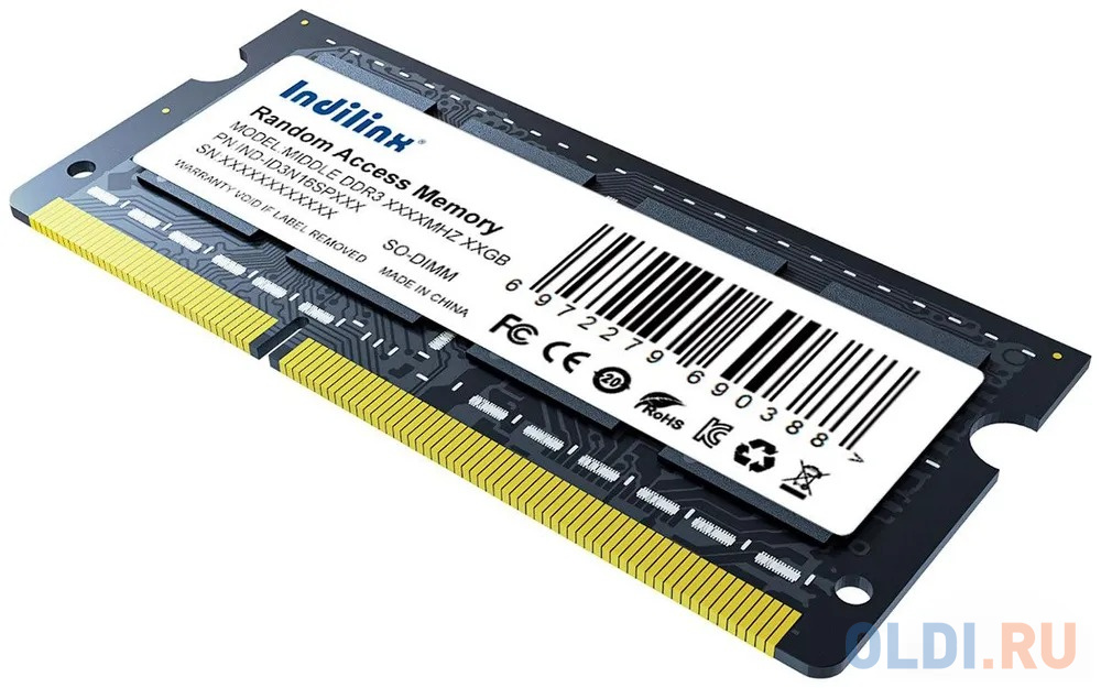 Память SO-DIMM DDR3 8Gb PC12800 1600MHz CL11 Indilinx   1.5V (IND-ID3N16SP08X) в Москвe