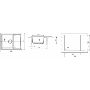 Кухонная мойка Dr.Gans Техно 650 дюна (25.030.C0650.402)