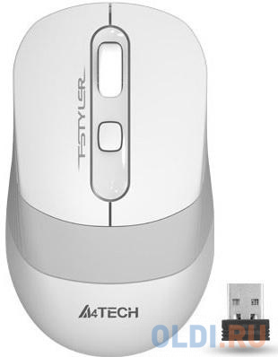 Мышь беспроводная A4TECH FStyler FG10 белый серый USB