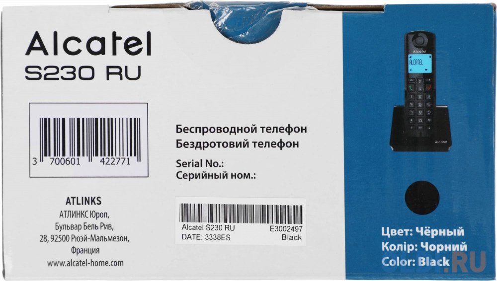 ALCATEL S230 RU BLACK Радиотелефон [ATL1422771] в Москвe