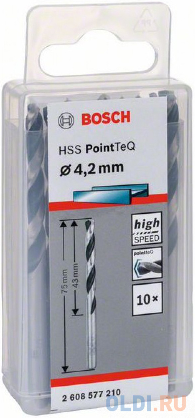 Набор сверл по металлу Bosch HSS PointTeQ 4,2 мм (2608577210) 10шт