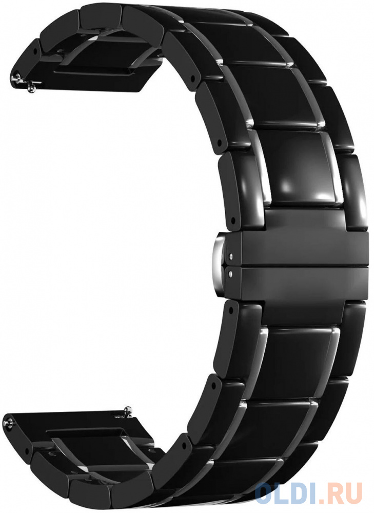 Универсальный керамический ремешок для часов 22 mm LYAMBDA LIBERTAS DSG-09-22-BS Black/Silver