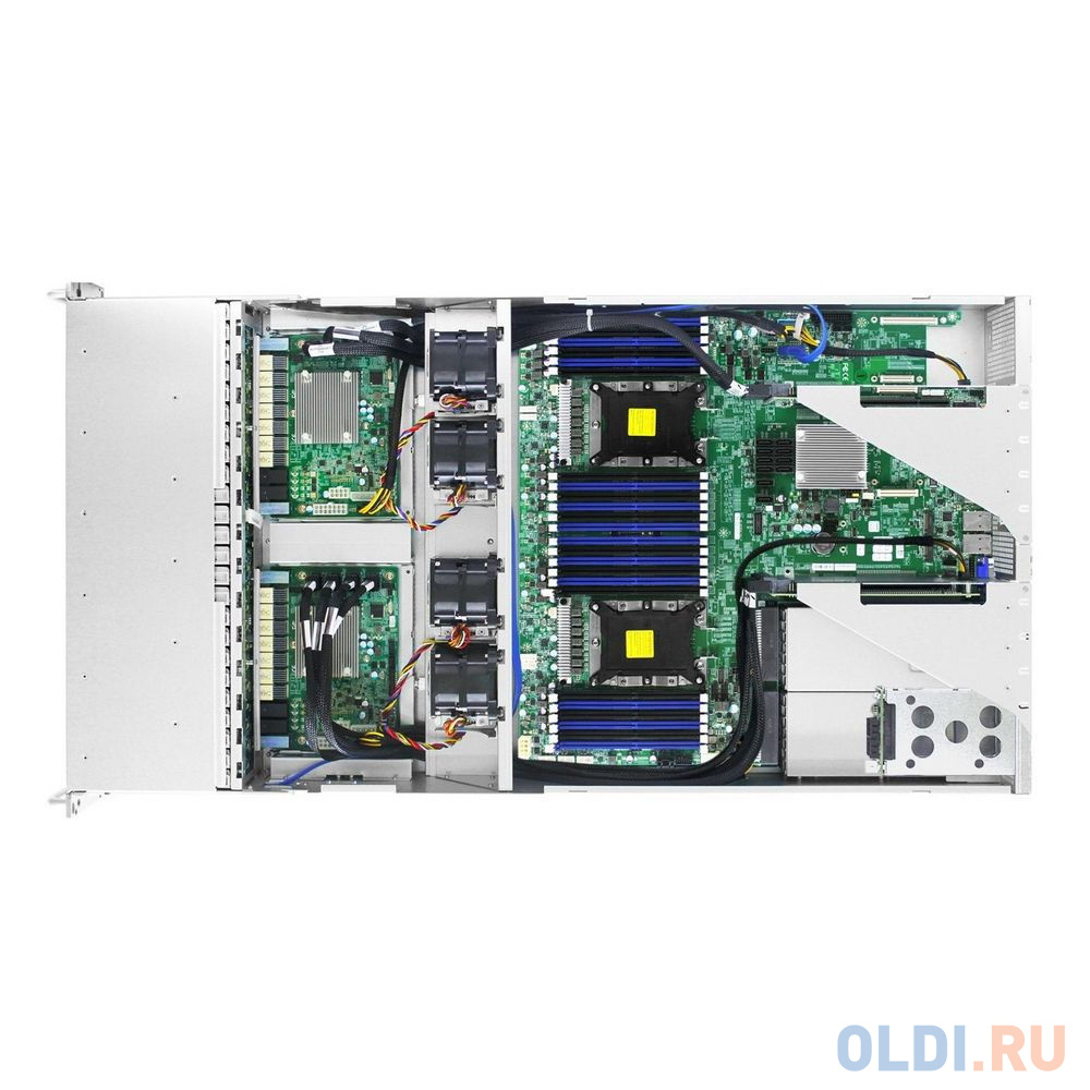 Платформа системного блока AIC FB201-LX_XP1-F201LXXX 2U-24 Bay storage server supports 24 x U.2 NVMe drives, 2*dual Broadcom/LSI PEX9765 PCIe switch b