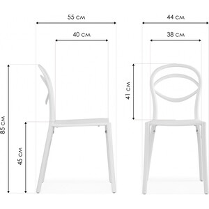 Пластиковый стул Woodville Simple white (15739) в Москвe