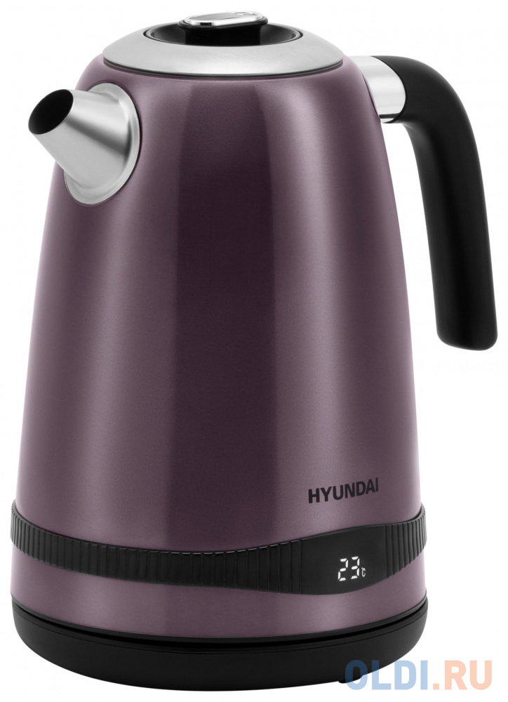Чайник электрический Hyundai HYK-S4800 1.7л. 2200Вт фиолетовый/черный (корпус: металл)