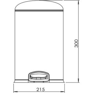 Ведро для мусора Java 5 л, белый (S-885-5W)