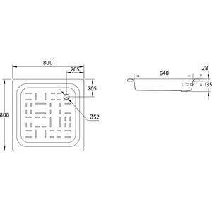 Душевой поддон BLB Universal SG 80х80 (CF8012001)