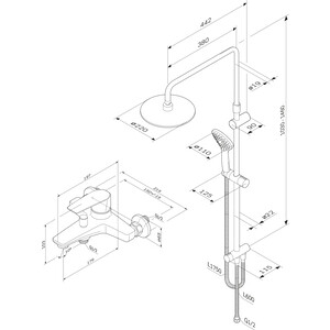 Душевая система Am.Pm Gem черная (F42890A14)