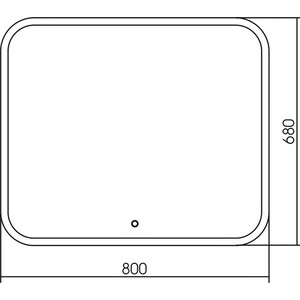 Зеркало Grossman Comfort 80х70 сенсор (680680) в Москвe