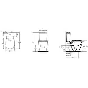 Унитаз-компакт Ideal Standard Connect с сиденьем микролифт (E803701, E797001, E712701)