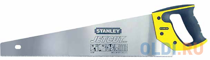 Stanley ножовка по дереву "jet-cut" с мелким закаленным зубом 11 х 500mm (2-15-599), шт