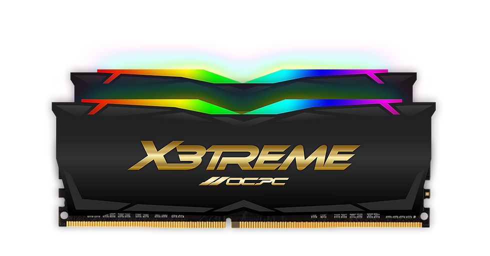 Память оперативная DDR4 OCPC X3 RGB 64Gb (32Gbx2), 3600Mhz, (MMX3A2K64GD436C18BL)