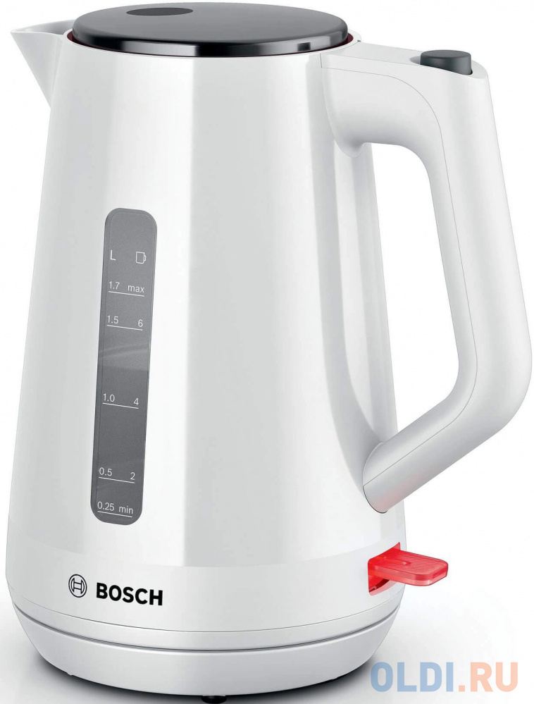 Чайник электрический Bosch TWK1M121 1.7л. 2400Вт белый корпус: пластик