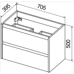 Тумба под раковину BelBagno Kraft-39 70 Cemento Grigio (KRAFT 39-700/390-2C-SO-CG) в Москвe