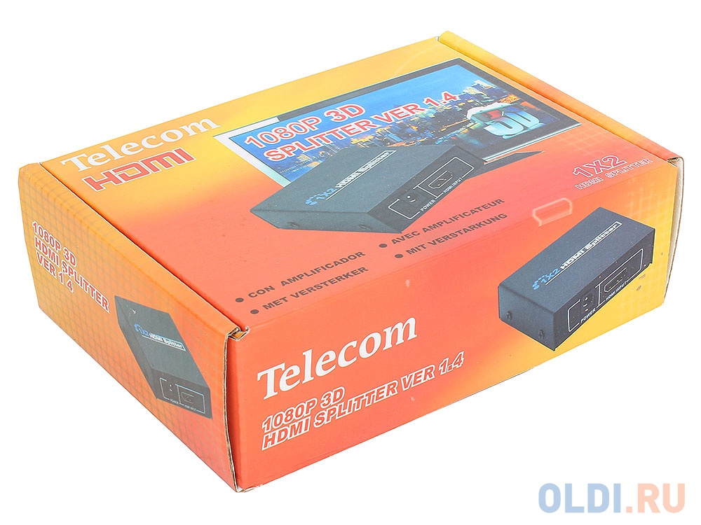 Разветвитель HDMI 1=2 Telecom  <TTS5010, каскадируемый , 1.4v+3D в Москвe