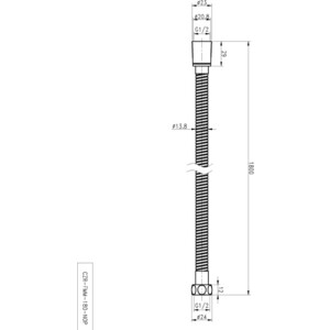 Душевой шланг Cezares 180 хром (CZR-FMM-180-01)