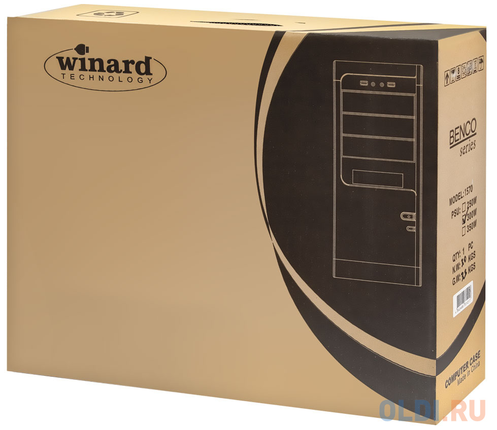 Корпус microATX Winard Winard 1570 300 Вт чёрный