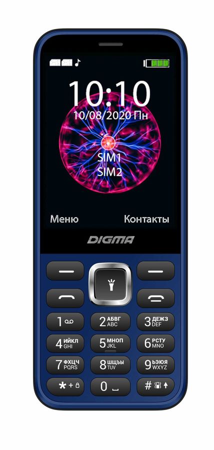 Мобильный телефон DIGMA Linx C281, 2.8" 320x240 TN, 32Mb RAM, BT, 2-Sim, 1700 мА·ч, micro-USB, синий