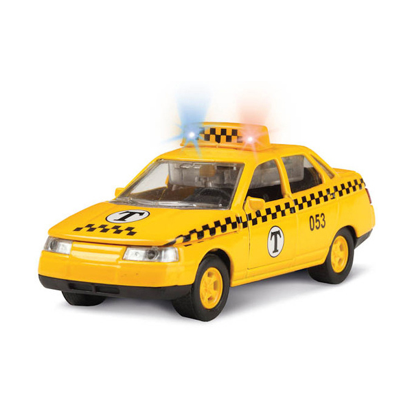 Машина "Lada 2110 Такси" металлическая инерционная,свет,звук CT10-110-7