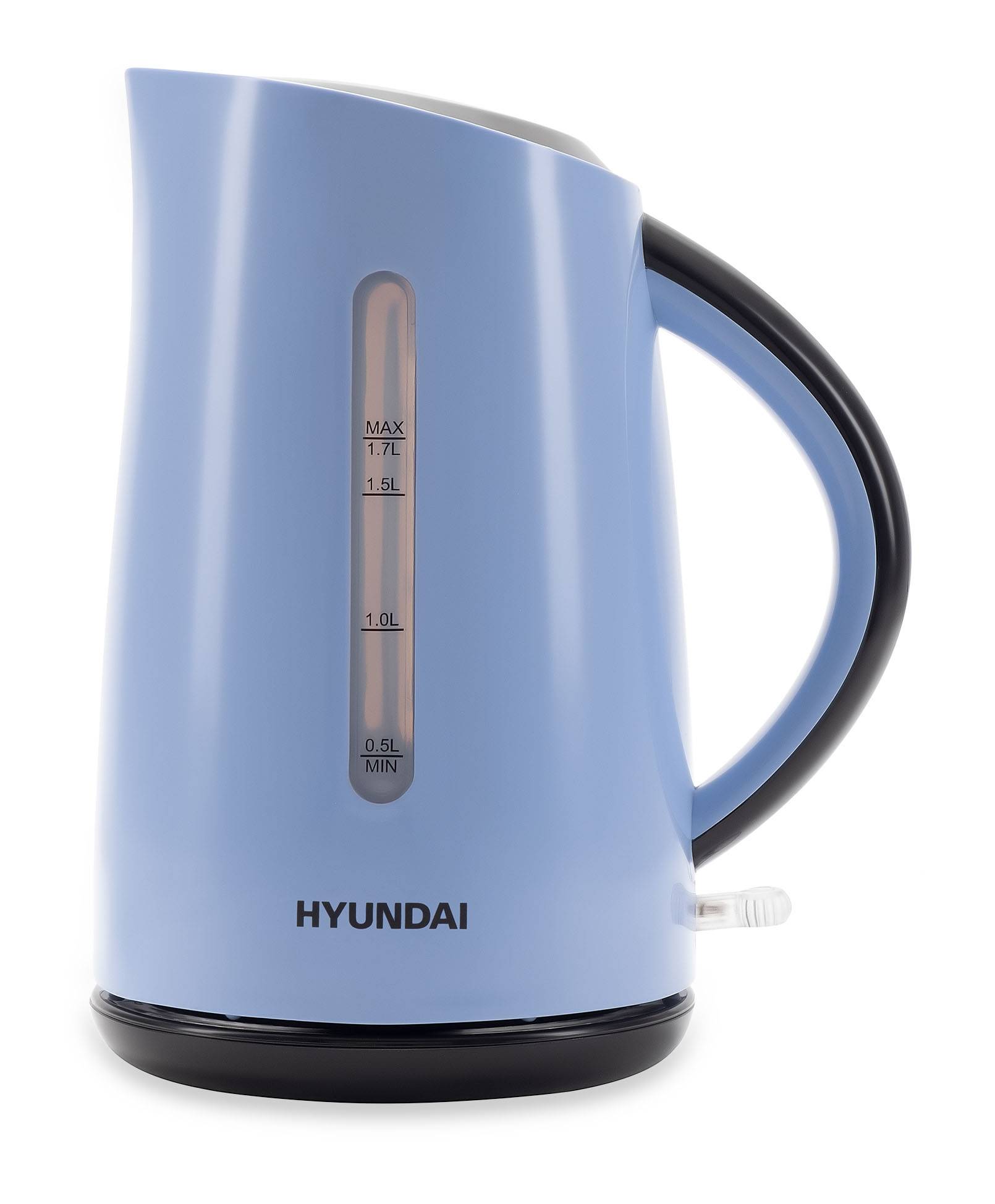 Чайник электрический Hyundai HYK-P2028 голубой/серый, пластик