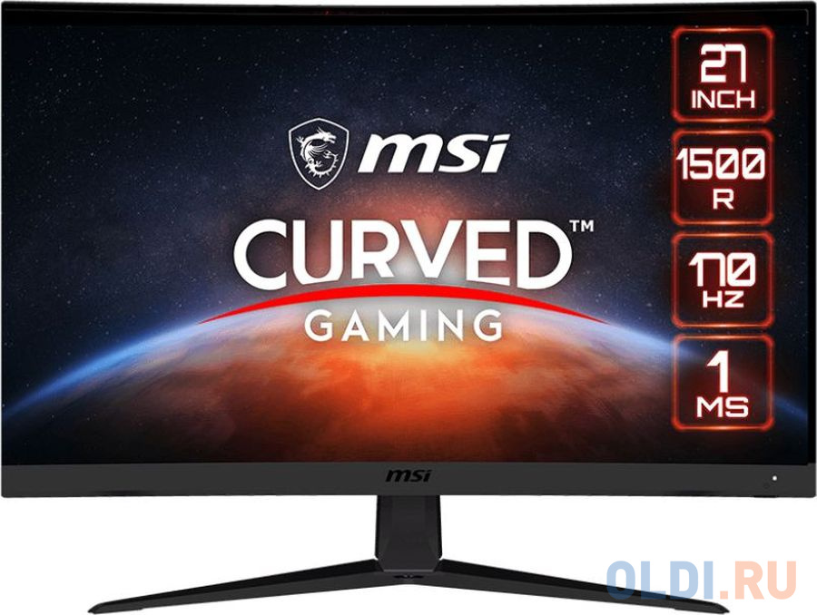 Монитор MSI 27" G27C5 E2 черный VA LED 1ms 16:9 HDMI полуматовая 250cd 178гр/178гр 1920x1080 170Hz FreeSync Premium DP FHD 6.3кг