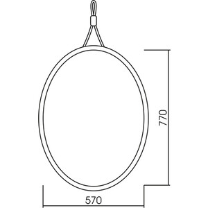 Зеркало Mixline Вестерн 55х70 декор-канат (4620001987795)