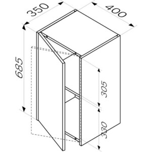 Шкаф подвесной Am.Pm Func 40х70 белый глянец (M8FCH0402WG)