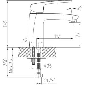 Смеситель для раковины Haiba HB183 хром (HB10183)