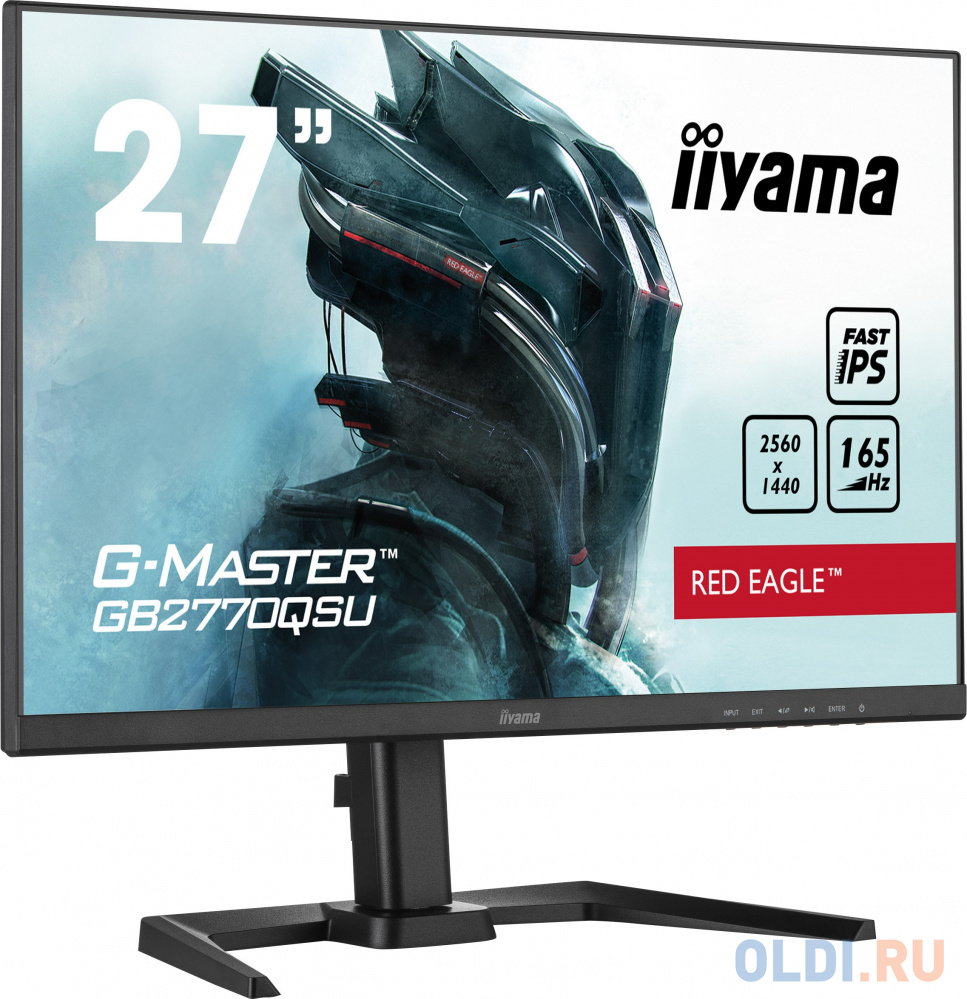 Монитор LCD 27'' [16:9] 2560х1440(WQHD) IPS, nonGLARE, 165 Hz, 400cd/m2, H178°/V178°, 1000:1, 80M:1, 16.7M, 0,5 ms, HDMI, DP, USB-Hub, Heigh