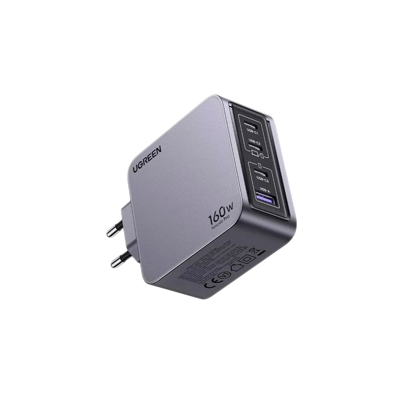 Зарядное устройство Ugreen X763 Nexode Pro 160W USB-A + 3xUSB-C Grey 25877