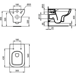 Унитаз подвесной Ideal Standard I.life A (T471701)