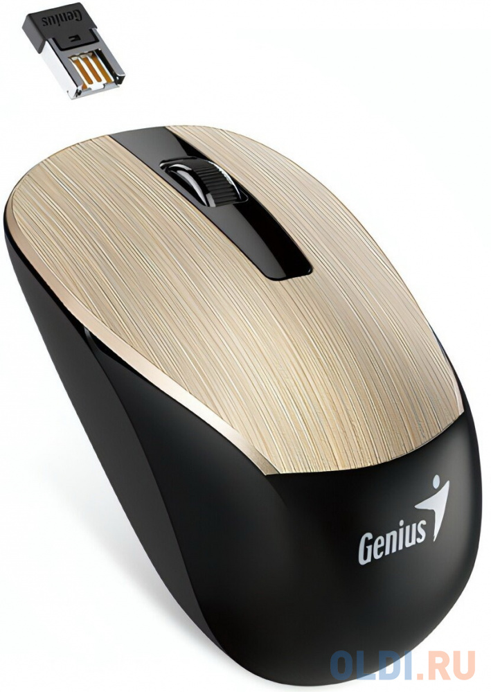 Мышь беспроводная Genius NX-7015, SmartGenius: 800, 1200, 1600 DPI, микроприемник USB, 3 кнопки, для правой/левой руки. Сенсор Blue Eye. Частота 2.4 G в Москвe