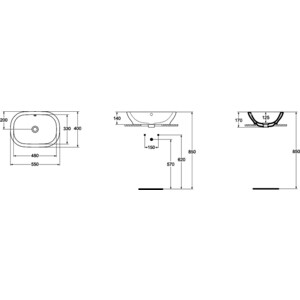 Раковина-чаша Ideal Standard Active 55х40 (T054501)