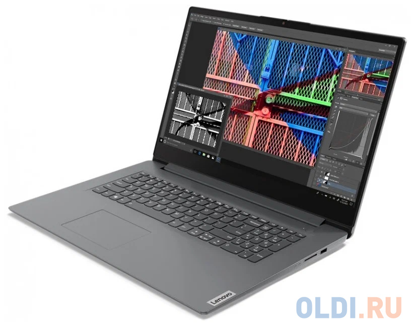 Ноутбук Lenovo V17 G2 17.3" 1920x1080 Intel Core i7-1165G7 SSD 512 Gb 8Gb nVidia GeForce MX350 2048 Мб серый DOS 82NX00ECRM