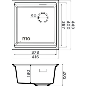 Кухонная мойка Omoikiri Yoru 42-U белая (4997339) в Москвe