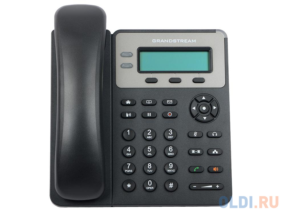 Телефон IP Grandstream GXP-1615 2 линии 1 SIP-аккаунта 2x10/100Mbps LCD (Аналог телефона VoIP Yealink SIP-T19P E2, 1 линия, PoE)