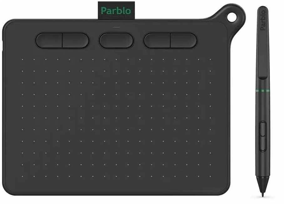 Графический планшет Parblo Ninos S черный, формат А6