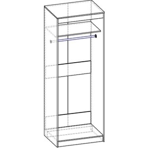 Шкаф купе БАРОНС ГРУПП РИФ-2 зеркало вариант 5 250x80х60 в Москвe