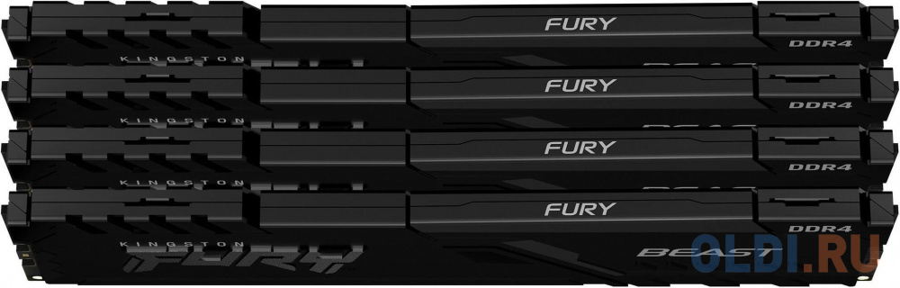 Kingston 32GB 3200MHz DDR4 CL16 DIMM (Kit of 4) FURY Beast Black