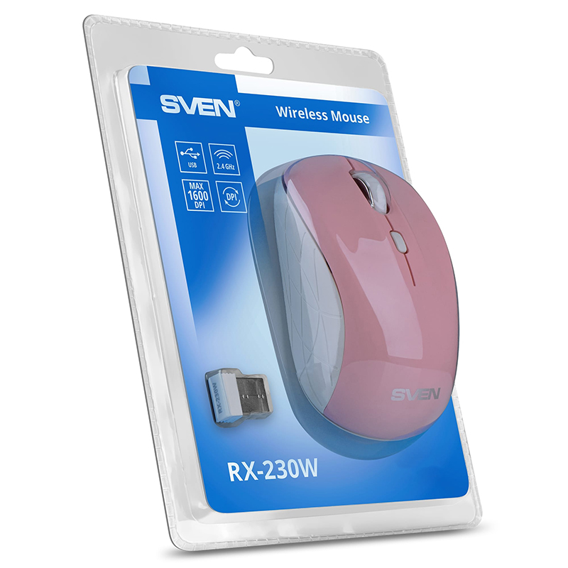 Мышь Sven RX-230W Pink SV-017842