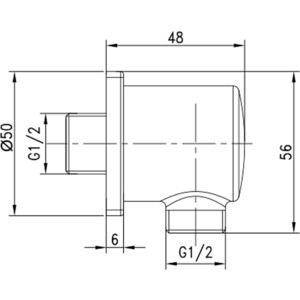 Подключение для шланга Lemark для LM5922CW, LM5929CW, хром/белый (LM5983CW)