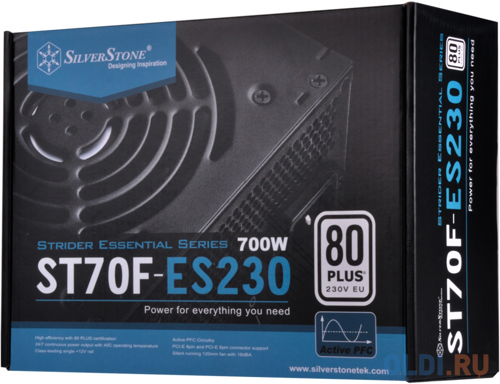 Блок питания Silverstone SST-ST70F-ES230 (700 Вт, чёрный, ATX v2.31, Active PFC, 120mm Fan, 80 Plus) в Москвe