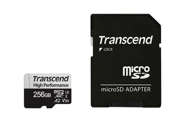 Карта памяти Transcend micro SDXC 256Gb 330S UHS-I U3 V30 A2 + ADP (100/85 Mb/s)