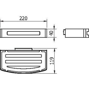 Полка Langberger черная (75160-BPC)