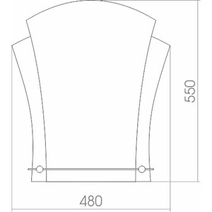 Зеркало Mixline Лилия 48х55 с полкой (4620001980611)