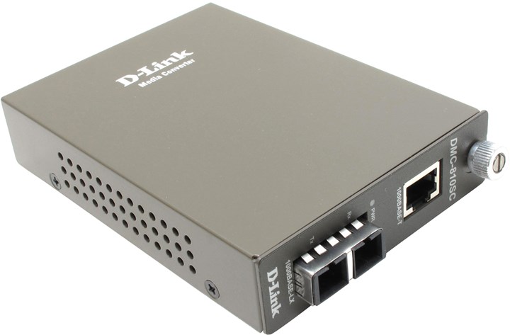 Медиаконвертер D-Link DMC-810SC 1000Base-T Gigabit Twisted-pair to 1000Base-LX Gigabit Fiber Single-mode