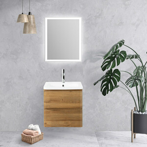 Зеркало BelBagno Spc-Grt 50х60 с подсветкой, кнопочный выключатель (SPC-GRT-500-600-LED-BTN)